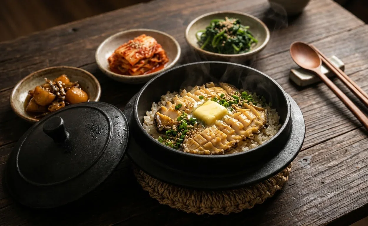 전복 버터 솥밥